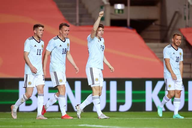 Kevin Nisbet scored his first Scotland goal with an impressive appearance off the bench against the Netherlands. Picture: Getty