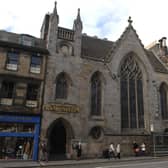 Frankenstein, the popular themed bar on George IV Bridge, which advertises itself as "the original horror pub", was originally built in 1859 as Martyrs' Reformed Presbyterian Church.  
Much later, the gothic building was home to Edinburgh's Elim Pentecostal Church, which later moved to Morningside.
The building was converted to a pub in 1999.