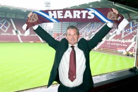 Period as Hearts manager: 2005. Win ratio: 76.92%. 10 wins from 13 games. George Burley had a very short but very successful period in charge of Hearts before being sacked with the team top of the table.