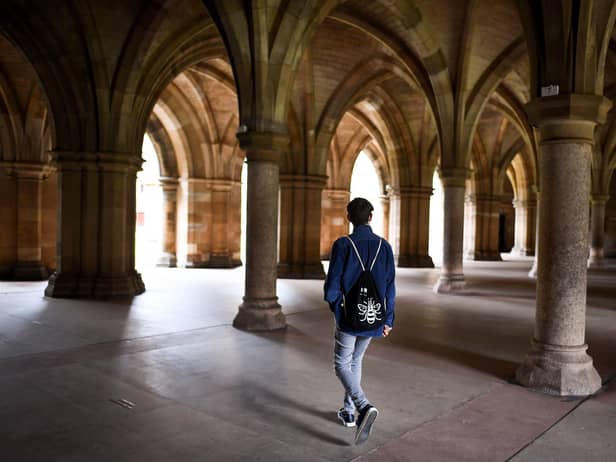 Glasgow University is one of the worst-hit so far in the UK, as at least 45 universities have confirmed coronavirus outbreaks - including 11 institutions in Scotland. (Photo by Jeff J Mitchell/Getty Images)