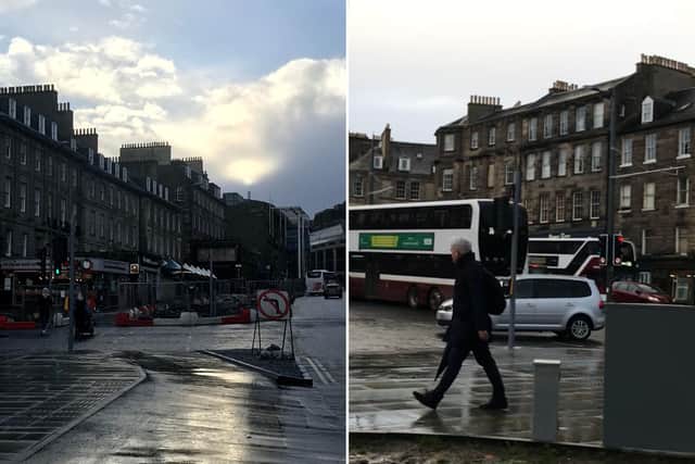 Pedestrians on Leith Walk have raised concerns to the council since November last year about motorists driving through a green man to access London Road. Measures in place to deter drivers making the illegal manoeuvre include road markings, nine signs leading up to the junction indicating left-hand turns are prohibited and CCTV. New bollards are expected to be installed by the end of the week.