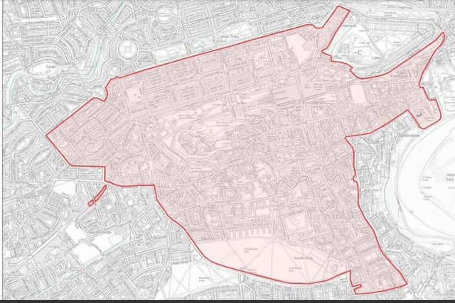 Map showing the proposed boundary of the Low Emission Zone