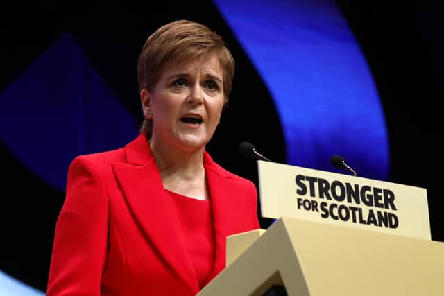 Nicola Sturgeon addressed the SNP conference in Aberdeen yesterday (Picture: Jeff J Mitchell/Getty Images)