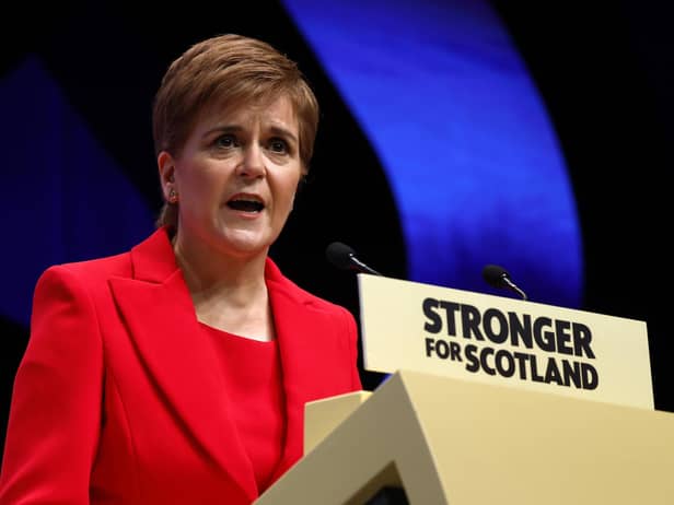 Nicola Sturgeon addressed the SNP conference in Aberdeen yesterday (Picture: Jeff J Mitchell/Getty Images)