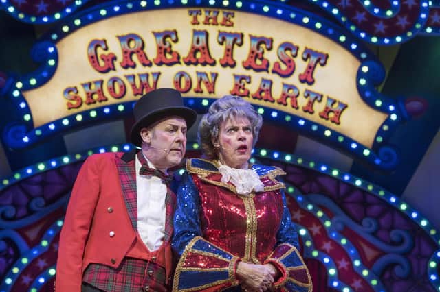 Panto partners Andy Gray and Allan Stewart