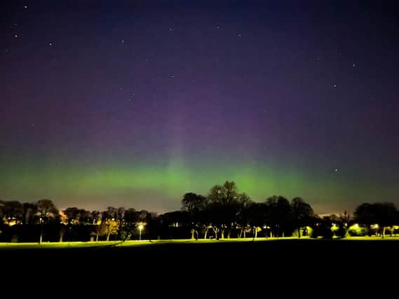 One Edinburgh local captured the colourful Northern Lights display over the Capital's Inverleith Park.