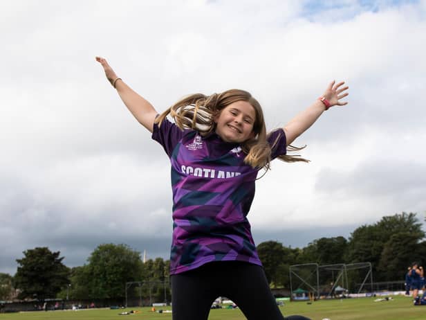 Rebecca won the competition to design the shirt for the Scotland’s men’s team for the T20 World Cup finals.
PIC: Ian Jacobs