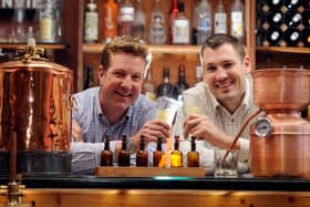 Marcus Pickering (left) and Matthew Gammell (right) owners of Summerhall Distillery have turned their attention to sanitiser making