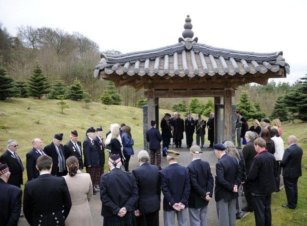 A previous service at the Scottish Korean War Memorial