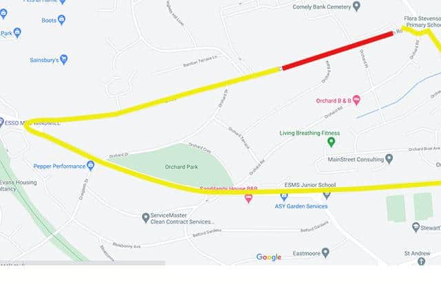 Craigleith road closures map.