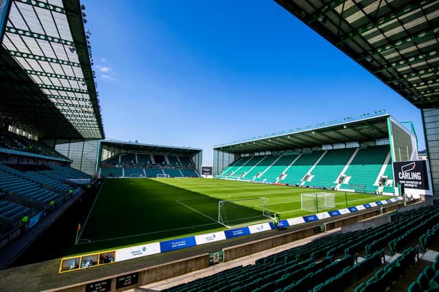 Easter Road will host 4,700 fans for Thursday's match. Picture: SNS