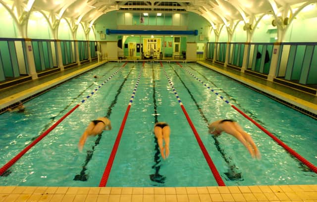 General view inside Warrender Park baths.