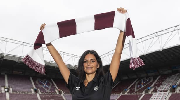 Eva Olid wants to play more times at Tynecastle Park so the team get the comfort of feeling like it's home. Picture: SNS