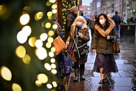 Members of the public continue with their Christmas Shopping in Glasgow city centre