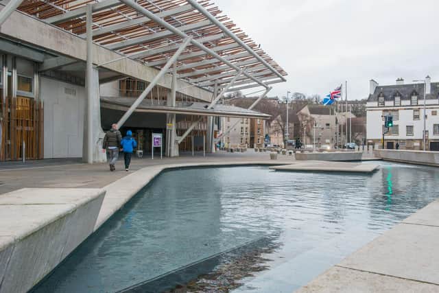 The ponds at the Scottish Parliament have seen a lot of falls over the years