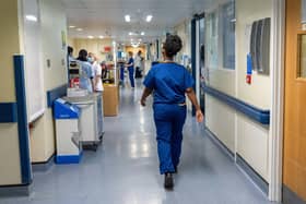 General view of staff on a NHS hospital ward. PIC: Jeff Moore/PA Wire