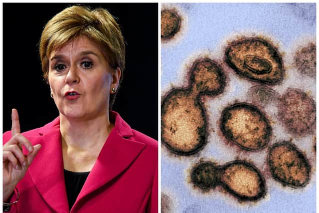 Nicola Sturgeon has said the Scottish Government will advise people to cancel gatherings of more than 500 people.