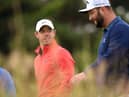 Rory McIlroy pictured with Jon Rahm during day two of the abrdn Scottish Open at the Renaissance Club near North Berwick. Picture: Ross Parker/SNS