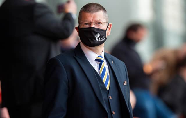 Neil Doncaster has defended the SPFL's role in the Celtic Dubai fiasco. Picture: SNS