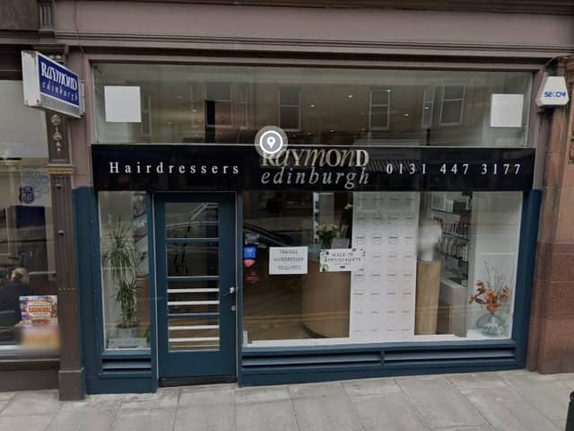 Raymond Edinburgh's salon in Morningside, which is now closed, along with the Barnton salon.