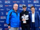 2021 Trust Golf Women's Scottish Open winner Ryann O'Toole is flanked by Paul Bush of of VisitScotland and Dr Prin Singhanart, founder and CEO of Trust Golf. Picture: David Cannon/Getty Images.