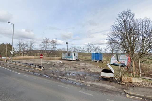 The former petrol station site at Hillend.