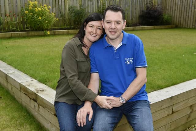 Chris and Avril Mallon at home in East Calder