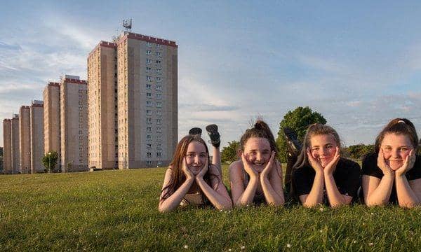 Residents of the high-rise flats in Moredun celebrated 50 years of the six blocks by sharing their memories, old and new. 
Pictured (L-R) are: Phoebe McKail, Ellie Maughan, Abbie Kelly, Billie Grant.
Each of the 540 households within the multis were contacted and invited to join creative workshops. The community's sense of identity shone through in the comments provided by former and current residents of the blocks - Marytree, Moredun, Castleview, Forteviot, Moncrieffe and Little France house.