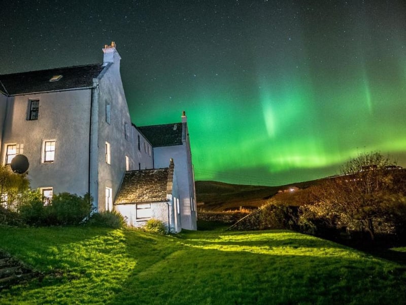 If you are looking to catch the Northern Lights, there's no better place in Scotland to hunt them than the Shetland Isles - the furthest north you can get in Scotland before you get to the Faroe Islands. Overlooking the shore of Busta Voe, on mainland Shetland, the Busta House Hotel is traditional hotel right in the heart of aurora borealis country.