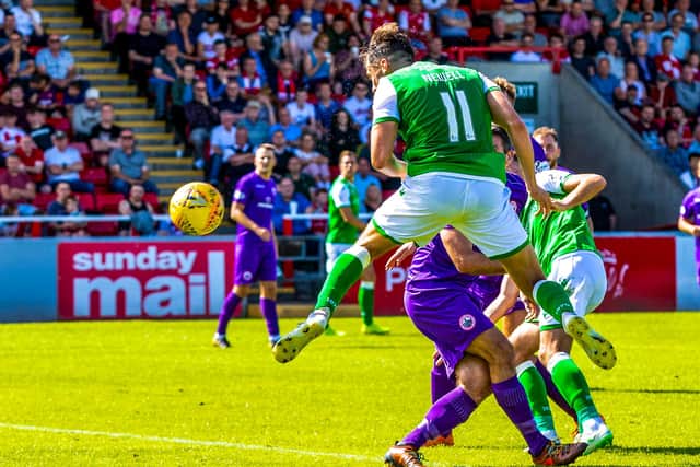 Newell's debut for Hibs in July 2019 against Stirling Albion was one to forget.
