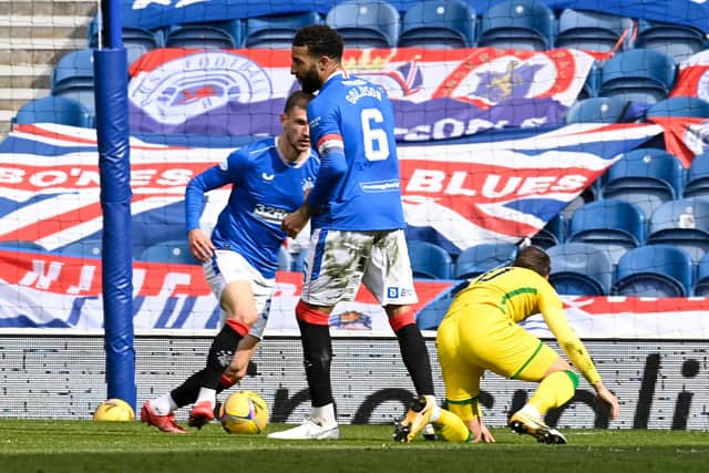 Martin Boyle goes down under this challenge from Connor Goldson.
