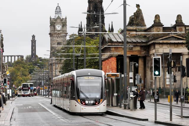 Passenger numbers on Edinburgh's trams will be hit if air travel does not return to pre-Covid levels until 2024, as the International Air Travel Association expects (Picture: Danny Lawson/PA Wire)