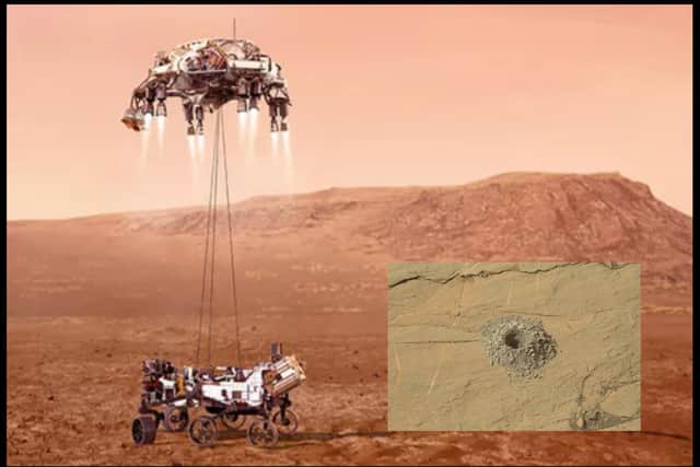 Nasa's Curisoity rover drilled sites on the Martian surface in 2020 named Edinburgh and Glasgow.
