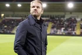 Hearts head coach Robbie Neilson was delighted for the travelling supporters. (AP Photo/Roman Koksarov).