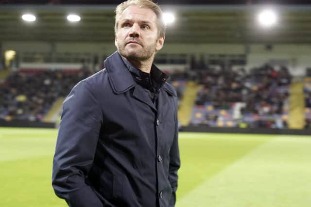 Hearts head coach Robbie Neilson was delighted for the travelling supporters. (AP Photo/Roman Koksarov).