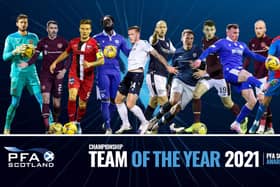The team of the Championship 2020-21 as voted for by members of PFA Scotland.