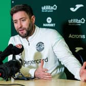 Lee Johnson speaks to the media ahead of Hibs' cinch Premiership match with Aberdeen