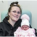 Baby Lexi, pictured here with her mother Marissa McLean, 31, was the first baby born on Christmas Day at the Royal Infirmary of Edinburgh. Photo: Lisa Ferguson