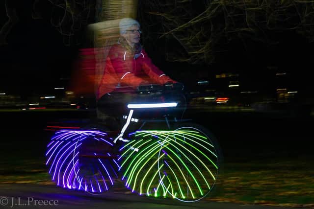 Light Up The night: Edinburgh women highlight need for safe cycling routes safe fit for darkness. (Picture credit: John Preece)