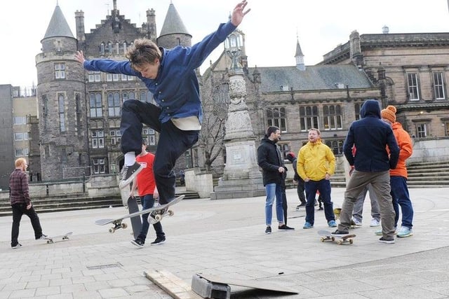 The redevelopment of the square meant the removal of many of the raised concrete sections that skateboarders enjoyed.