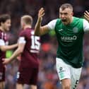 Ryan Porteous is expected to leave Hibs in the current transfer window, which would make this his final Edinburgh derby appearance. Picture: SNS