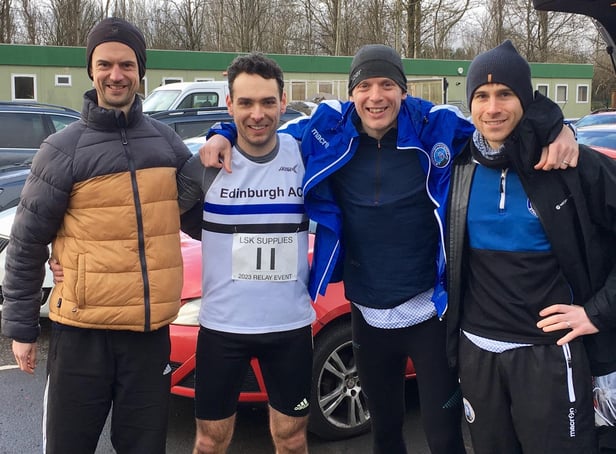 Edinburgh Athletic Club’s male team triumphed at the annual Scottish Veteran Harriers relay event