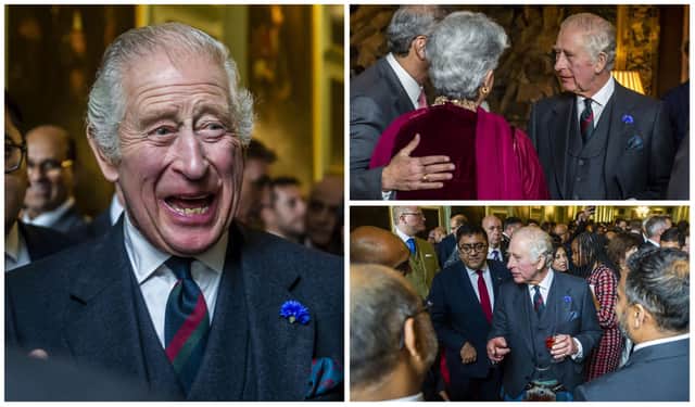 King Charles III returned to Edinburgh on Monday (October 3) at his first official reception as monarch, which saw hundreds of people pack into the Palace of Holyroodhouse. Photos: Lisa Ferguson