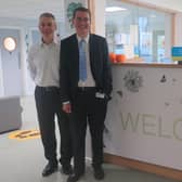 Councillor Stuart McKenzie and Nick Clater, Midlothian’s head of adult services, at No11. (pic PR)