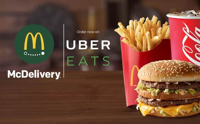 McDonald's is the first restaurant to sign up for the Uber Eats delivery service in Dalkeith.