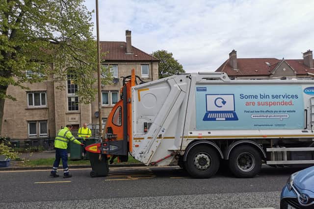 Another message directs people to details of waste and recycling services during the pandemic