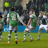 Antonio Colak fires Rangers into a 4-1 advantage at Easter Road. Picture: SNS