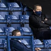 Jason Leitch, right, at Murrayfield last night with Scottish Rugby chief operating officer Dominic McKay. Picture: Craig Williamson/SNS Group.
