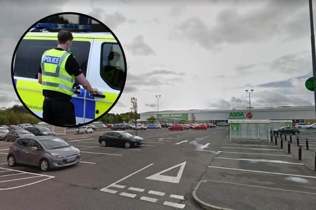 The incident happened around 11.30pm on Friday, July 23, in the car park of an Asda supermarket on Almondvale Boulevard.