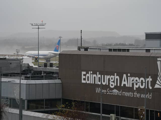 Edinburgh Airport suspended several flights on Thursday morning while repairs were carried out on a “small break up” on the runway.